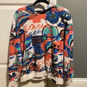 Pink dolphin hoodie size small